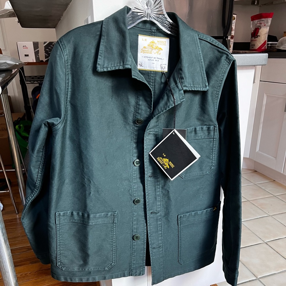 Le Mont St. Michel chore coat, green